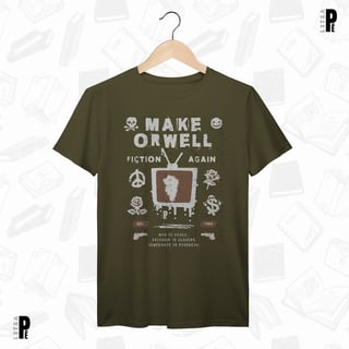 Nome do produtoCamiseta Masculina \ Unissex | Make Orwell Fiction Again - George Orwell