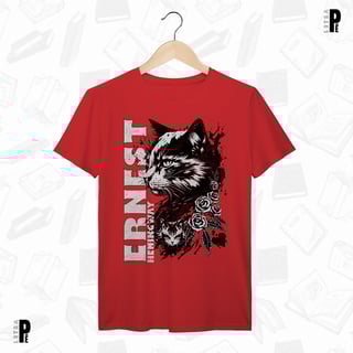 Nome do produtoCamiseta Masculina \ Unissex | Um gato - Ernest Hemingway