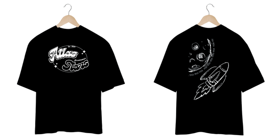 Camisetas Oversized - Rocket to the moon
