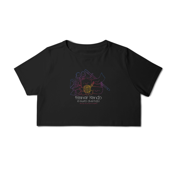Kendo é divertido! Cropped Preta