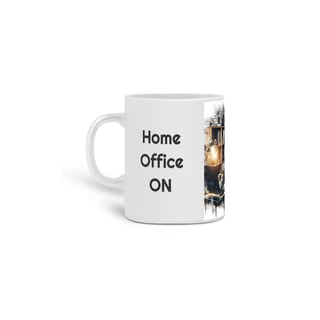 Home office, hot coffee