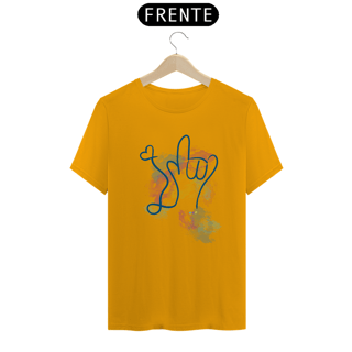 Nome do produtoCamiseta I love you - aquarela (Libras)