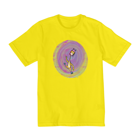 Camiseta infantil Giraloka (com fundo)