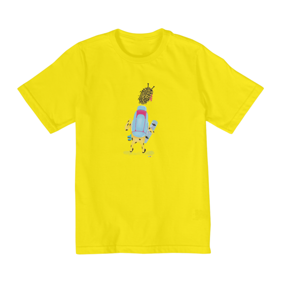 Camiseta infantil Giraloka mochileira