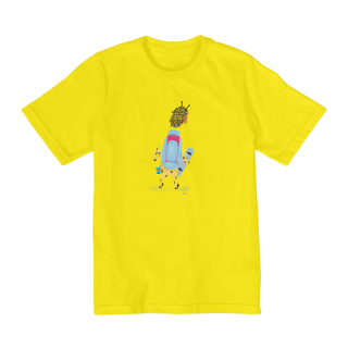 Nome do produtoCamiseta infantil Giraloka mochileira
