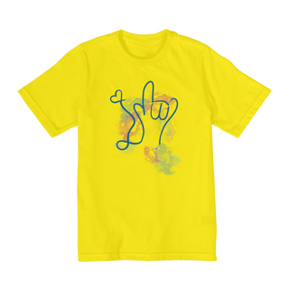 Nome do produtoCamiseta infantil I love you (aquarela) 