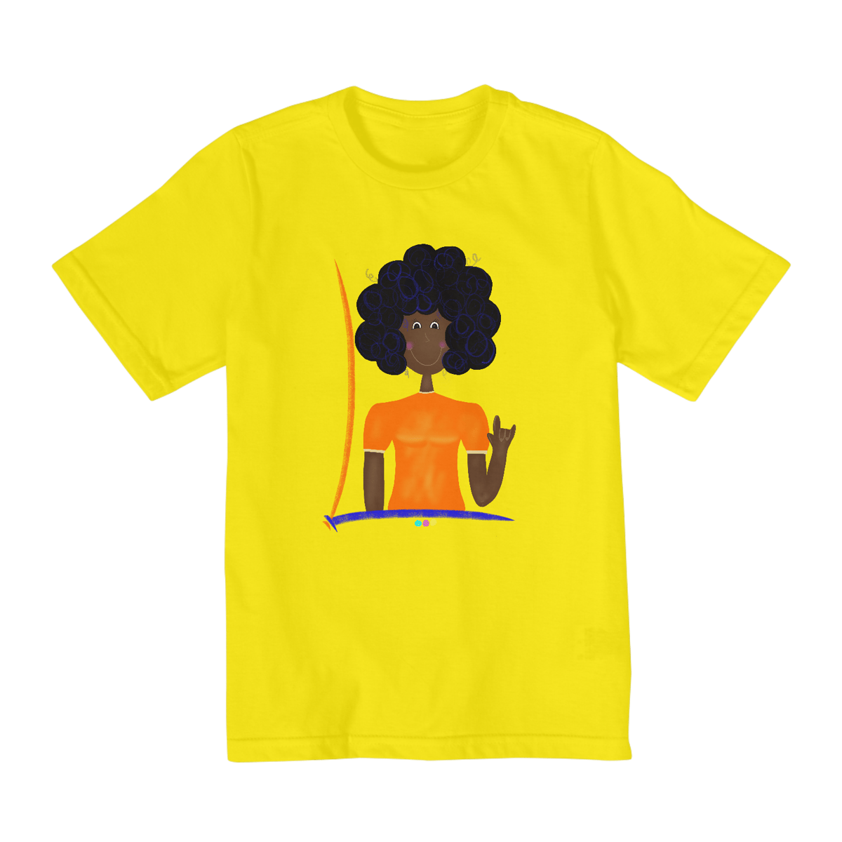 Nome do produto: Camiseta infantil Sophia (I love you ASL/ Libras) 