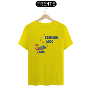 Nome do produtoCamiseta Klaus - camaleão surdo - Setembro Surdo