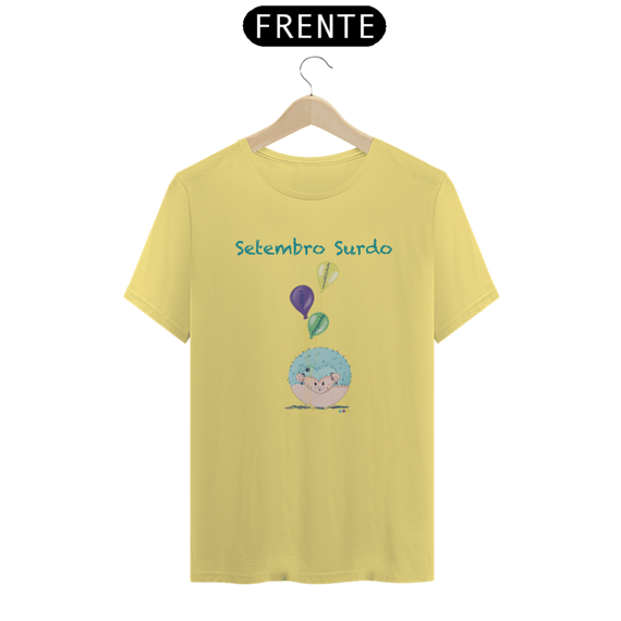 Camiseta estonada George - porco-espinho surdo - Setembro Surdo 