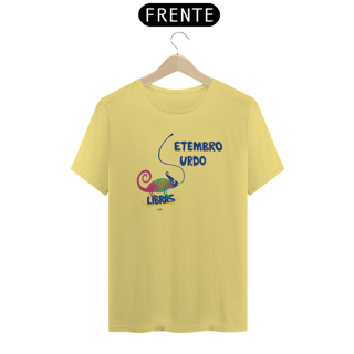 Nome do produtoCamiseta estonada Klaus - camaleão surdo - Setembro Surdo