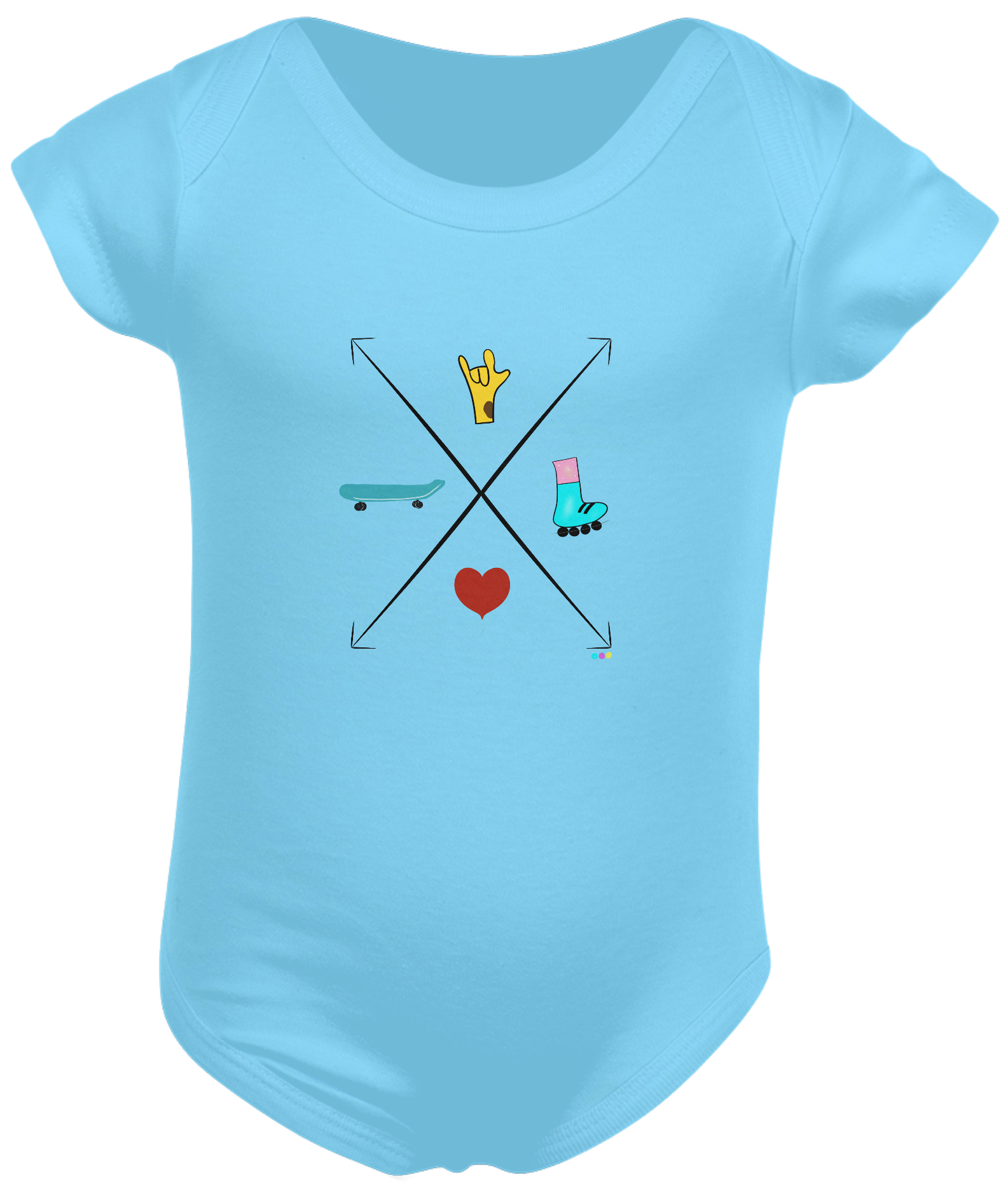 Body Setas - love skate e patins (ASL/ Libras)