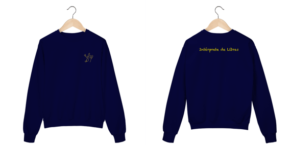 Moletom fechado intérprete de Libras + I love you (Libras)