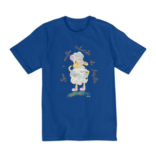 Nome do produtoCamiseta infantil Raibow - ovelha colorida - com frase