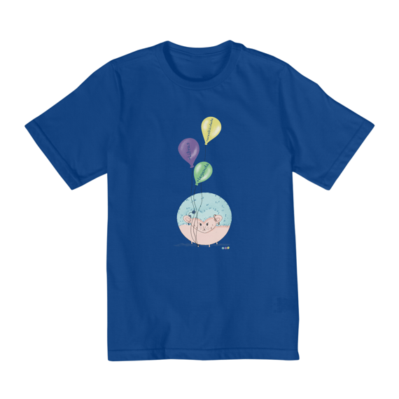 Camiseta infantil George - porco-espinho surdo 