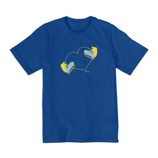 Nome do produtoCamiseta infantil Patins (cadarço coração) 