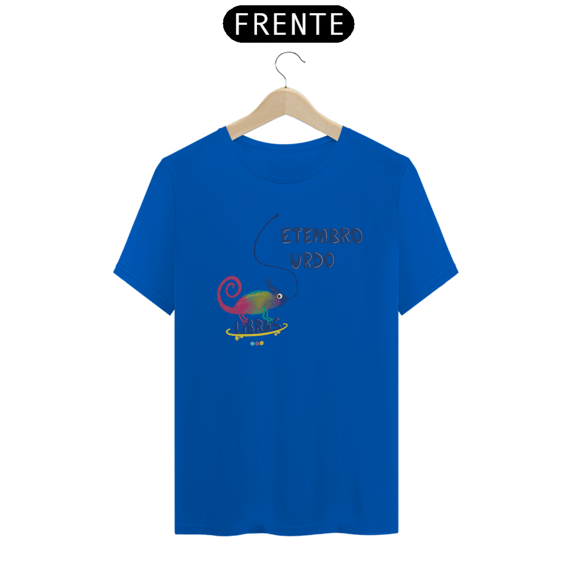 Camiseta Klaus - camaleão surdo - Setembro Surdo