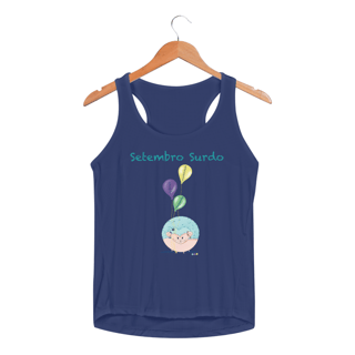 Nome do produtoRegata fem esportiva George - porco-espinho surdo - Setembro Surdo