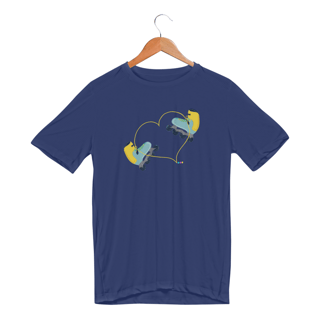 Nome do produtoCamiseta esportiva Patins (cadarço coração)