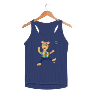 Nome do produtoRegata fem esportiva Lumi - ursinho TEA 