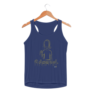 Nome do produtoRegata fem esportiva Brasil (sinal em Libras) amarelo