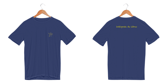 Camiseta esportiva Intérprete de Libras + I love you (Libras)