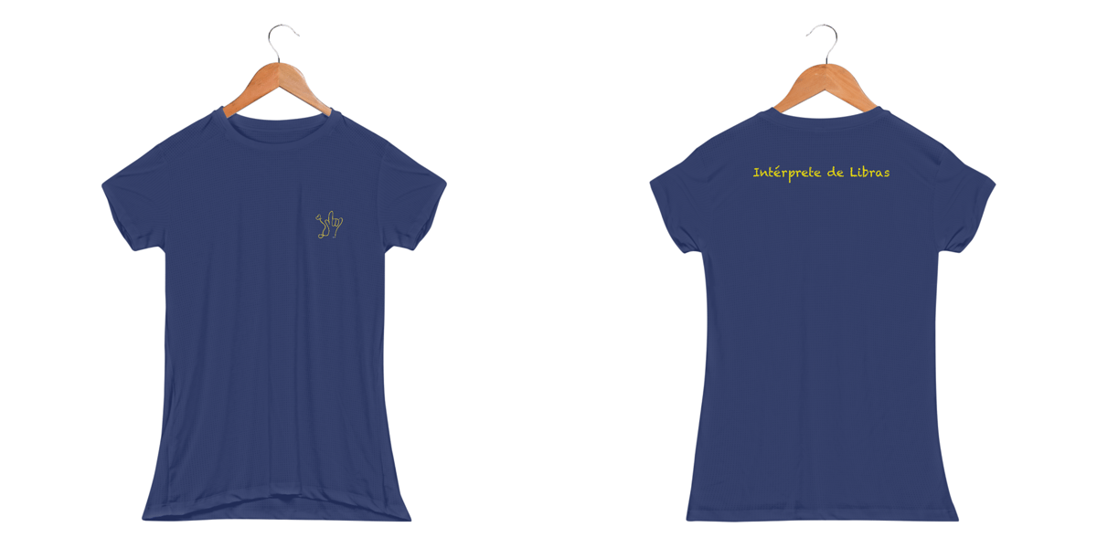Nome do produto: Baby look esportiva Intérprete de Libras + I love you (Libras) 