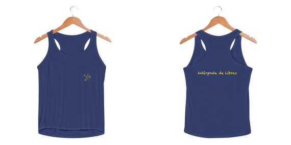 Regata fem esportiva  Intérprete de Libras + I love you (Libras) 
