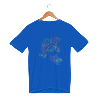Nome do produtoCamiseta esportiva I love you (aquarela) ASL/ Libras 