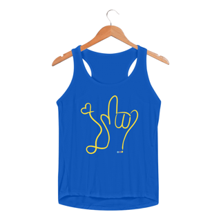 Nome do produtoRegata fem esportiva I love you (amarela) ASL/ Libras 