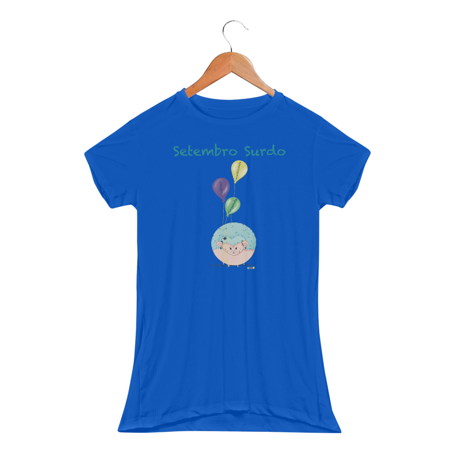 Baby look esportiva George - porco-espinho surdo - Setembro Surdo