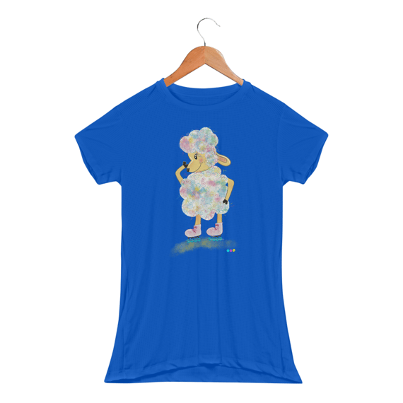 Baby look esportiva Raibow - ovelha colorida - sem frase