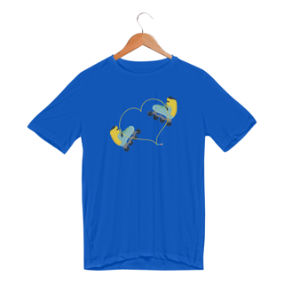 Nome do produtoCamiseta esportiva Patins (cadarço coração)