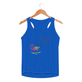 Nome do produtoRegata fem esportiva Klaus - camaleão surdo - Setembro Surdo 