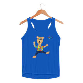 Nome do produtoRegata fem esportiva Lumi - ursinho TEA 