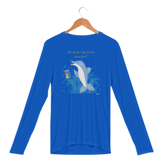 Nome do produtoManga longa esportiva Dodo - golfinho dançante - com frase