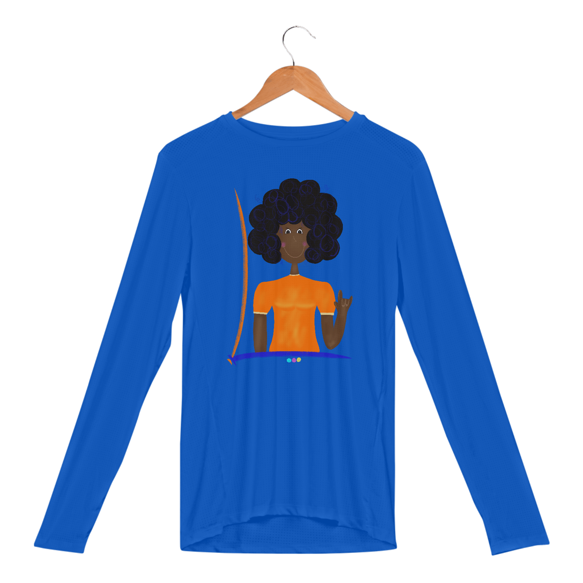 Nome do produto: Manga longa esportiva Sophia (I love you ASL/Libras) 
