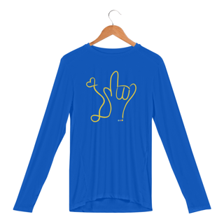 Nome do produtoManga longa esportiva I love you (amarela) ASL/ Libras)