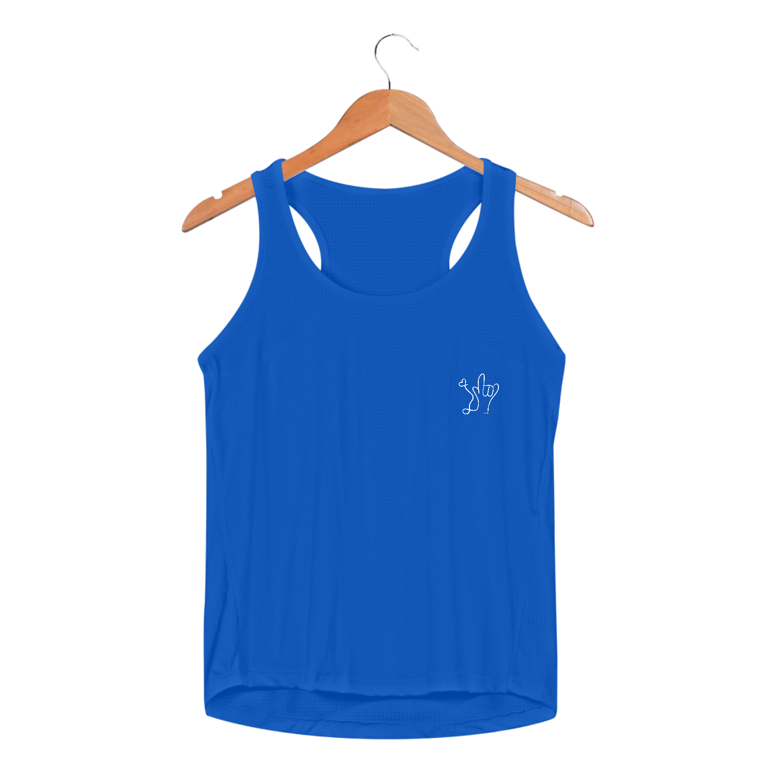 Regata fem esportiva I love you (branco) ASL/ Libras 