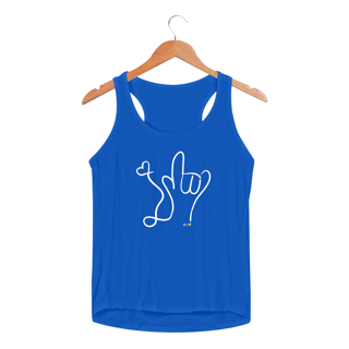 Nome do produtoRegata fem esportiva I love you (branco) ASL/ Libras