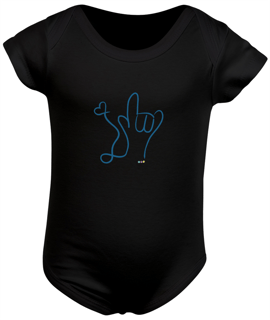 Nome do produtoBody I love (azul) ALS/Libras