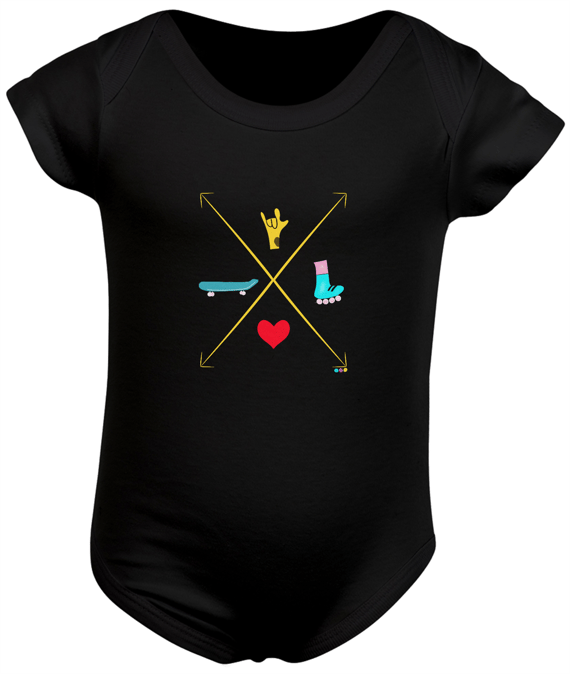 Body Setas - love skate e patins (ASL/ Libras)