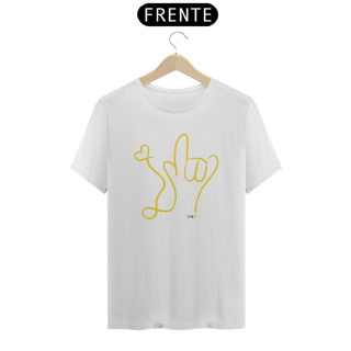 Nome do produtoCamiseta I love (amarelo) ALS/Libras