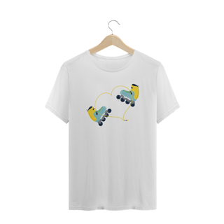 Nome do produtoCamiseta plus size Patins (cadarço coração) 
