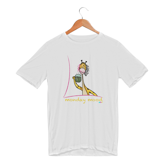 Camiseta esportiva Giraloka mood monday 