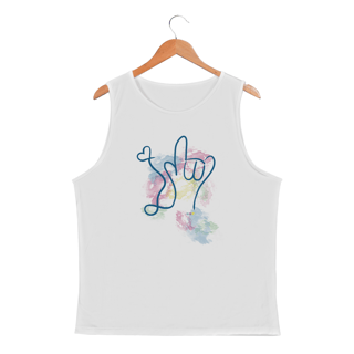 Nome do produtoRegata masc esportiva I love you (aquarela) ASL/ Libras 