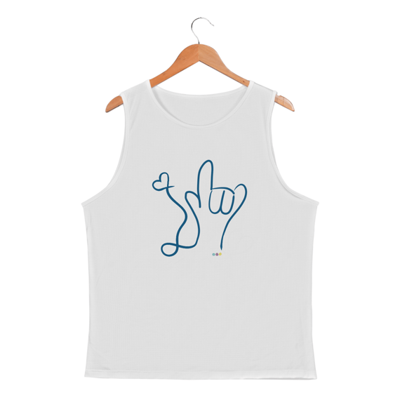 Regata masc esportiva I love (azul) ALS/Libras