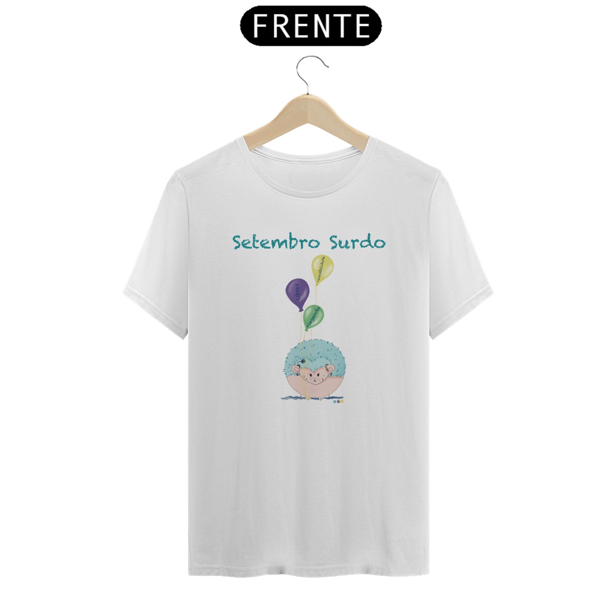 Nome do produto: Camiseta George - porco-espinho surdo - Setembro Surdo