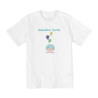 Nome do produtoCamiseta infantil  George - porco-espinho surdo - Setembro Surdo 