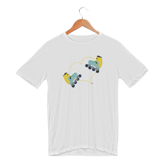 Nome do produtoCamiseta esportiva Patins (cadarço coração)