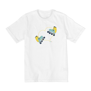 Nome do produtoCamiseta infantil Patins (cadarço coração)